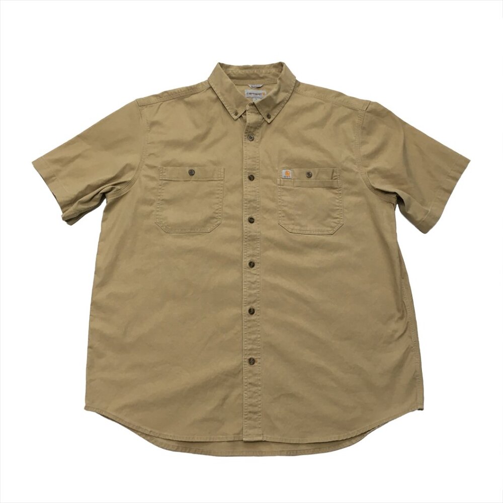 Carhartt men's tan short sleeved shirt size XL